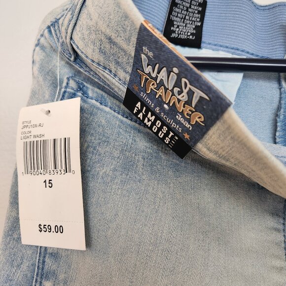 NWT Almost Famous Jeggings Waist Trainer Jean Juniors size 15 - Picture 5 of 8